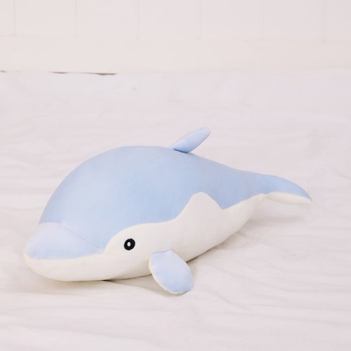돌고래 모찌인형 베개 쿠션, 1개, 블루, 65cm