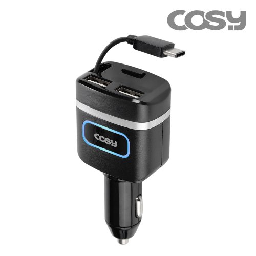 CGR2006AT 루피 QC3.0 USB2포트 차량용충전기 타입C,자동감김