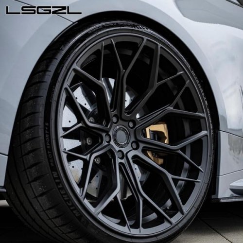 LSGZL 커스텀 단조 5x112 5x120 15-26인치 알루미늄 합금 휠 1피스 아우디 RS4/5 BMW F8X M3/4 G8X 20/21 C8 C7 Z06용