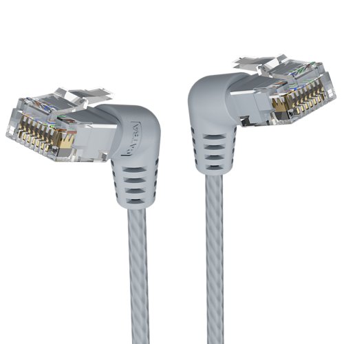 벤션 CAT6A UTP 360도 회전꺽임형 울트라슬림 초고속 기가 랜선 그레이, IBOH