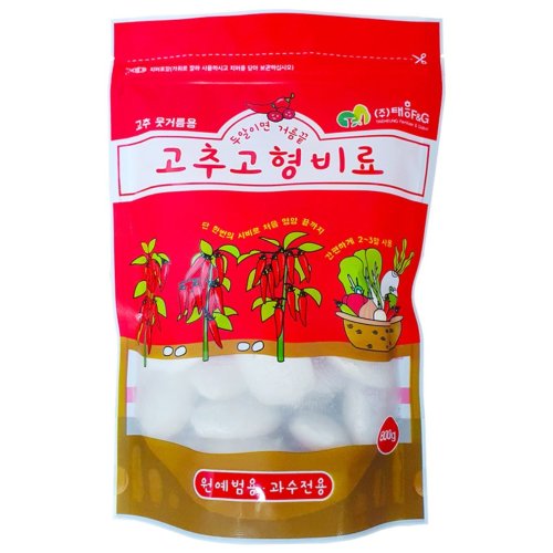 고추고형비료 복합 웃거름 인산가리 질소 질산 고추전용비료 고추거름, 800g, 3개
