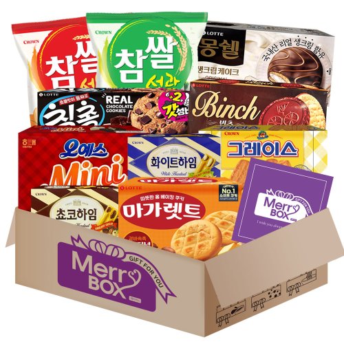 탕비실 과자세트 1호(초코하임+화이트하임+쿠크다스+칙촉+빈츠+참쌀설병+선과+오예스+마가레트+몽쉘)+메세지카드, 1세트