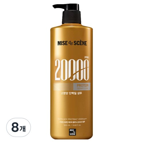 미쟝센 프로틴 테라피 클리닉 20000 단백질 고영양 약산성 샴푸 프루티플로럴향, 1L, 1개
