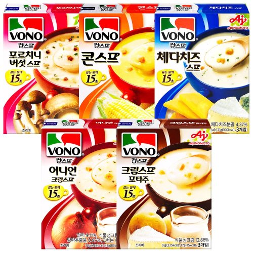 보노 스프 5종 세트, 57g, 1세트