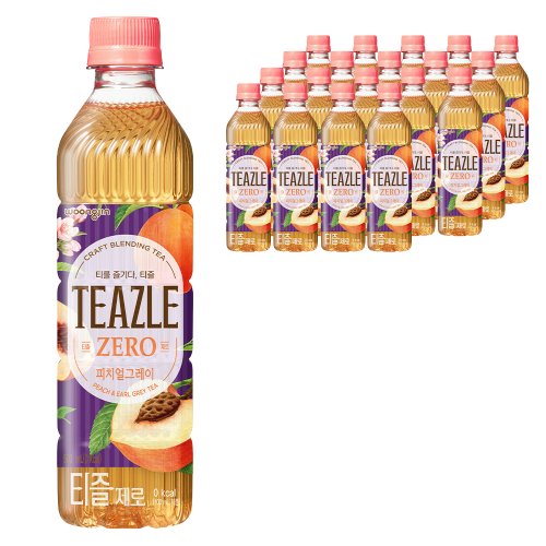 티즐 제로 피치얼그레이, 500ml, 20개