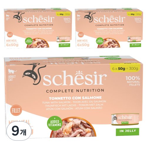 스케지어 어덜트 고양이 주식캔 50g 6p, 연어+참치, 300g, 15개