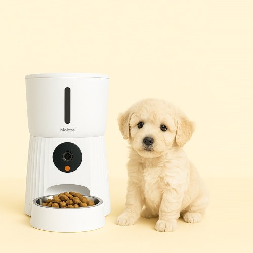 모이쯔 강아지 고양이 스마트자동급식기 4L 어플연동 정량배식 홈켐, 1개, 화이트, 4L