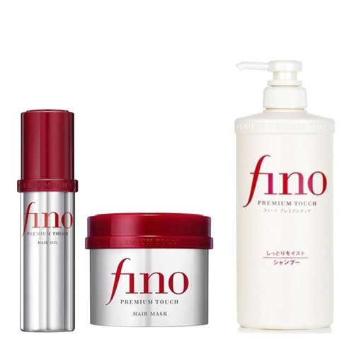 피노 프리미엄 터치 모이스트 샴푸 550ml + 헤어 마스크 230g + 헤어 오일 70ml 세트