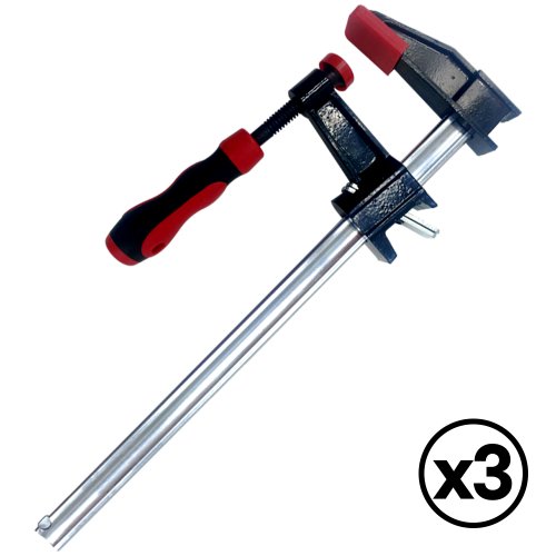 모칸도 F형 클램프 L형 18인치 450mm 목공용, 3개