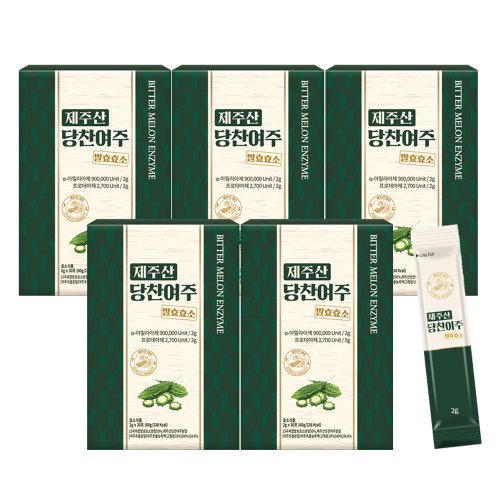 지비엠에스 제주산 당찬여주 발효효소 30p, 60g, 5개