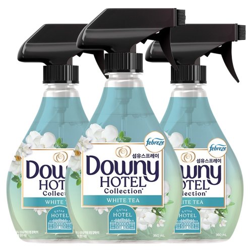 다우니 호텔 컬렉션 섬유스프레이 화이트티 향 본품, 3개, 360ml