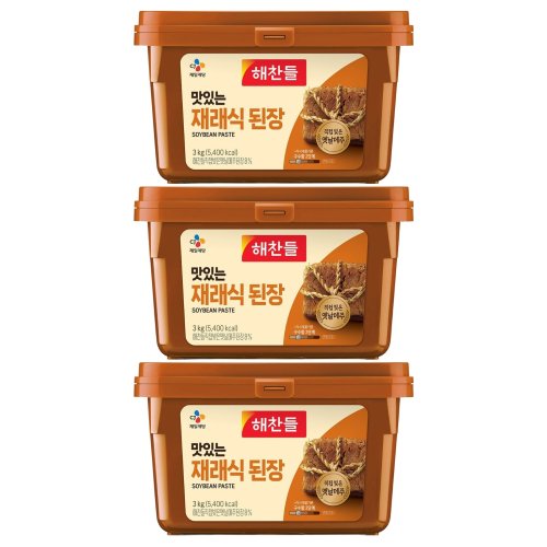 해찬들 맛있는 재래식된장, 2.3g, 3개