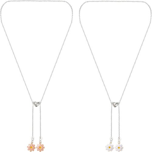 헤모블로 이어폰 분실 방지 스트랩 합금 화이트 및 핑크 2개 세트 38.00X1.50X1.00cm 이어폰을 안전하게 고정하며 휴대가 간편한 무선 이어폰용 세트입니다