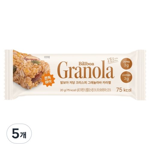 발보아 저당 그래놀라바 크리스피 카라멜, 72개, 20g