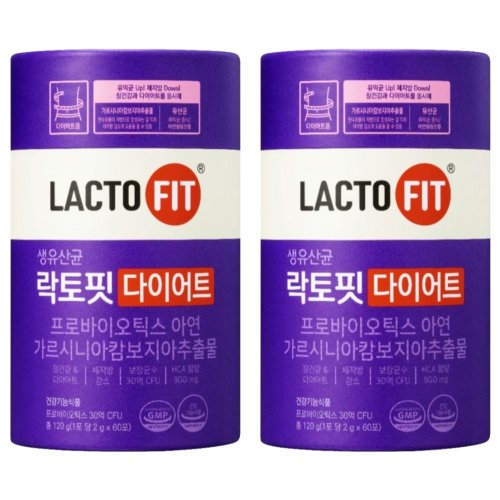락토핏 정품 다이어트 유산균 60p, 120g, 2개