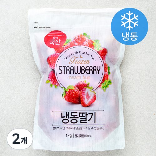 [로켓프레시] 딸기 (냉동), 1kg, 2개