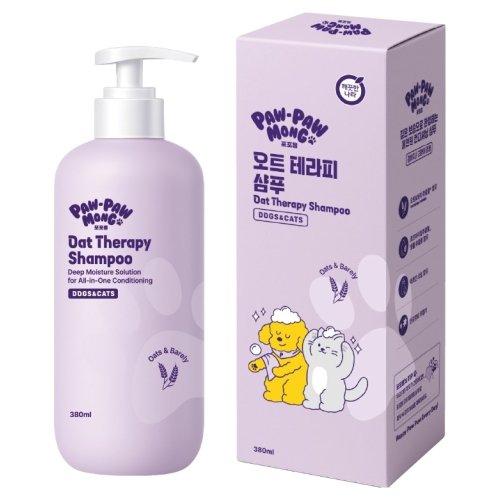 포포몽 반려동물 깨끗한나라 오트 테라피 저자극 샴푸, 1개, 380ml