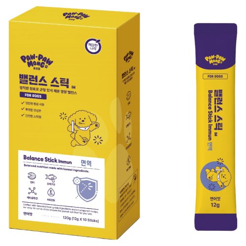 포포몽 반려동물 깨끗한나라 밸런스 스틱 IM 10p, 120g, 1개, 연어