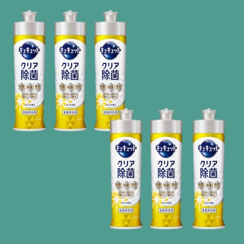 큐큣토 클리어 주방세제 레몬향, 6개, 220ml