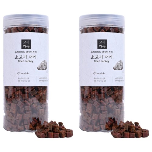 제로랩스 강아지 고기가득 노즈워크 져키, 소고기, 1kg, 2개