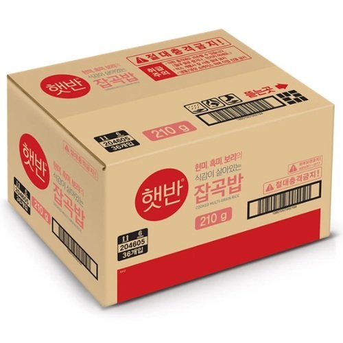 CJ 햇반 매일 잡곡밥, 210g, 18개