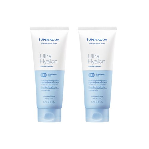 [2입기획] 미샤 수퍼 아쿠아 울트라 히알론 클렌징 폼, 200ml, 2개