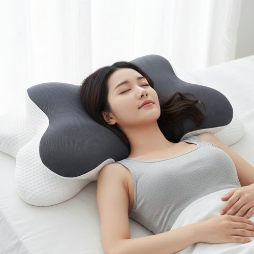그린스토아 베개 목편한 경추 배게, 1개, 64*36*13*11 cm, 그레이