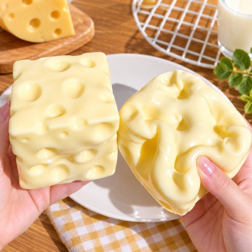 버터향 치즈 스퀴시 말랑이 스틱 버터바 쫀득 주물럭 스트레스해소, 1개, 113g, 옐로우