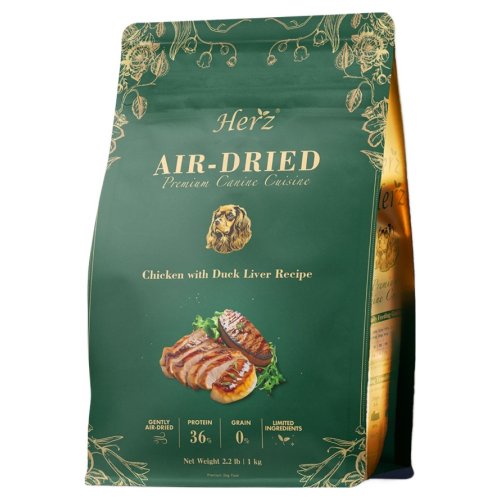 허즈 전연령 강아지 프리미엄 치킨 오리간 레시피 건조사료, 1kg, 1개, 닭+오리