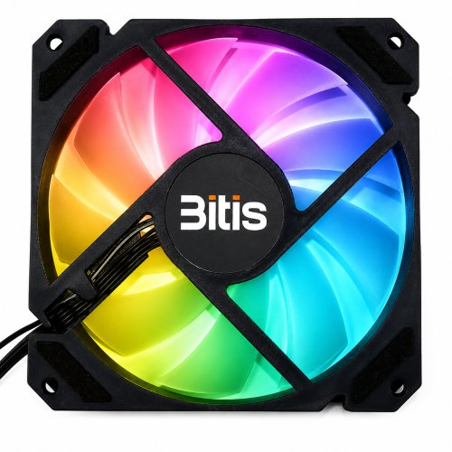 쿨링팬 RGB LED 120mm 컴퓨터 케이스쿨러 팬, ES120RABR 블랙 리버스, 1개