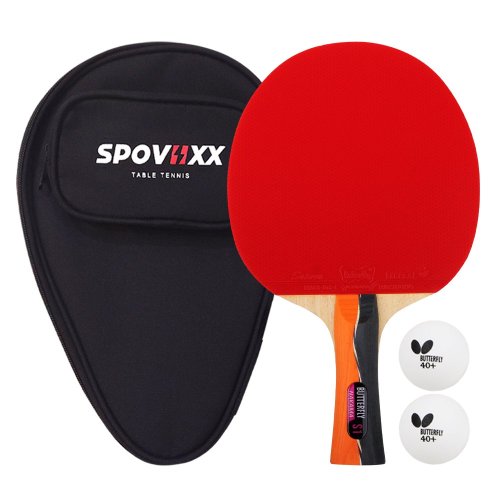 버터플라이 탁구라켓 나카마 NAKAMA S-1 쉐이크 카본 + 스포빅스 풀케이스, 1개, NAKAMA S-1