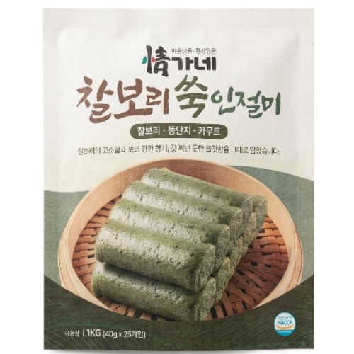 [TV홈쇼핑정품 인포벨]정가네 이현숙장인 찰보리 쑥 인절미 뚱딴지 돼지감자 카무트 영양 간식 쑥떡, 2개, 1kg