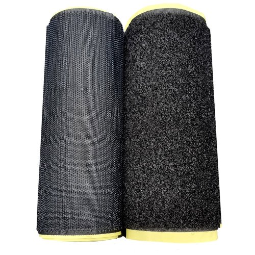 국산 튼튼하고 넓은 접착용 벨크로 양면테이프 검정색 폭 15cm x 1미터, 암수세트, 1세트