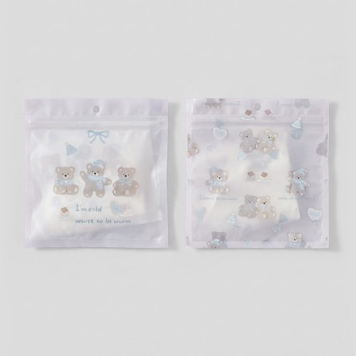 그린나무 귀여운 캐릭터 구디백 지퍼백 파우치 선물 포장봉투 2종 40개, 1세트, 옵션2 헬로 리틀래빗