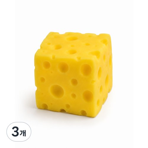 Ellow 치즈 큐브 말랑이 SNS핫템 스퀴시 6cm, 2개, 50g, 치즈옐로우