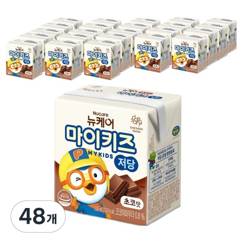 마이키즈 뉴케어 저당 초코맛 음료, 150ml, 48개