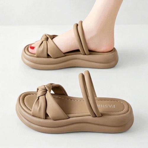Modern Fashion 여성 발편한 통굽 슬리퍼 심플한 샌들 X102
