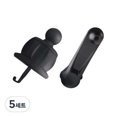 레드빈 차량용 송풍구 거치대 고리 앤 나사형 DDAM + 회전방식 부품 DCEM, 블랙, 2세트