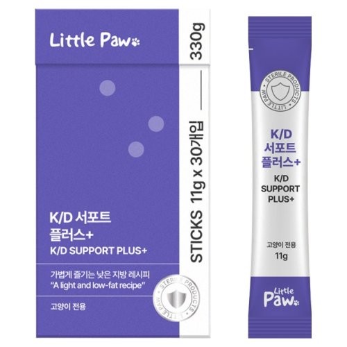 리틀포우 고양이 K/D 서포트 플러스 스틱 30p, 330g, 2개, 치킨