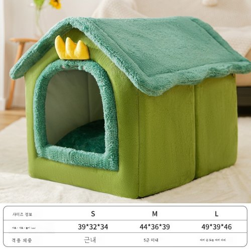 입체 토끼 귀 집 개집 사계절 통용 고양이 집 개집 탈부착 세탁 가능 애완 고양이 집 용품