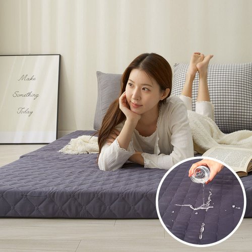 탄탄한 허리에 좋은 방수 고밀도 항균기능 3단 접이식 매트리스, 진그레이, 퀸, 15cm