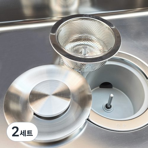 상쾌한집 싱크대 탈수기 배수구 거름망 + 올스텐 커버 세트