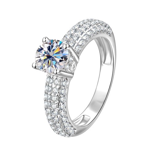 [Eternique] 6.5mm 1.0ct 모이사나이트 클래식 4프롱 반지