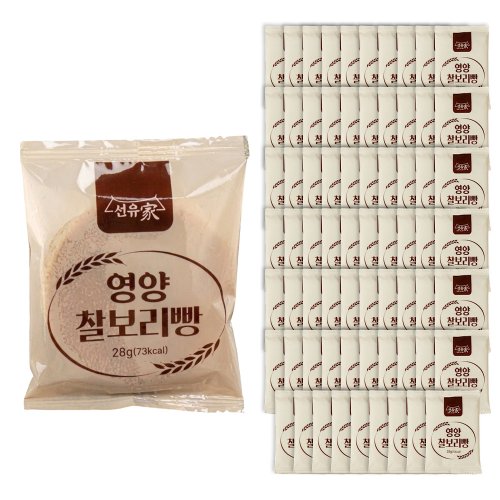 [TV홈쇼핑정품 인포벨]류인순장인 선유가 영양 찰보리빵 저당 찰보리 돼지감자 밀가루제로 단팥빵 간식, 60개, 28g