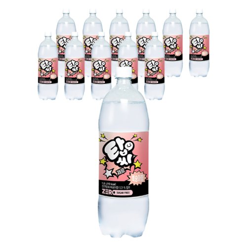 탑씨 제로 복숭아향 탄산음료, 1.5L, 12개