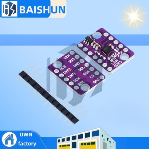 LSM6DS3 6축 IMU 브레이크아웃 보드 3D 가속도계 자이로스코프 및 SPI/I2C 인터페이스를 갖춘 내장형 온도 센서