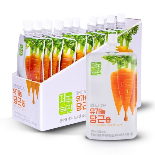 물타지않은 유기농착즙 제주습관 당근즙, 100ml, 30개